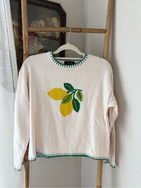 Calligraphie Lemon Sweater Sz M